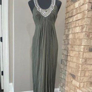 Beaded/ Sequin Top Maxi Dress